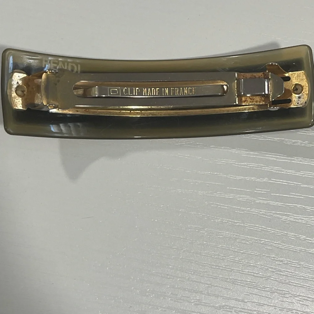 Fendi Black and Gold Logo Hair Accessory - Picture 3 of 5